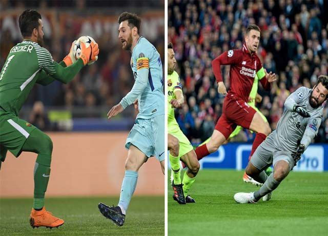 Alisson Becker and messi