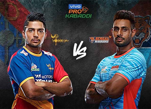 Pro Kabaddi 2019 : UP Yoddha vs Bengal Warriors live score