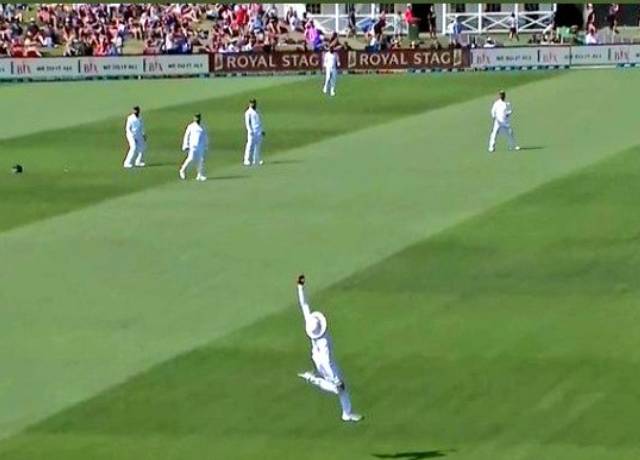 WATCH: Sir Jadeja takes a one-handed amazing catch