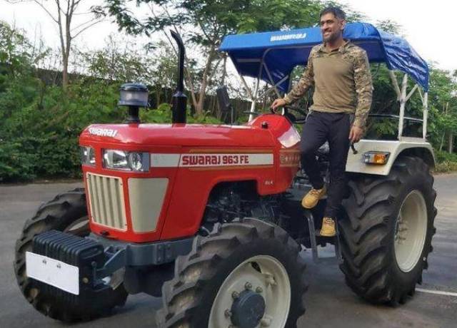 Video of MS Dhoni driving "tractor" goes viral