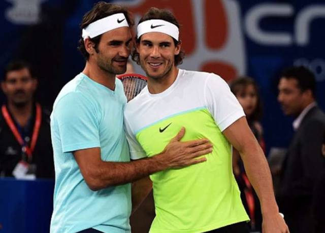 Rafael Nadal and Roger Federer