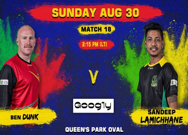 CPL 2020, 18th Match : SNP vs JT live score & streaming