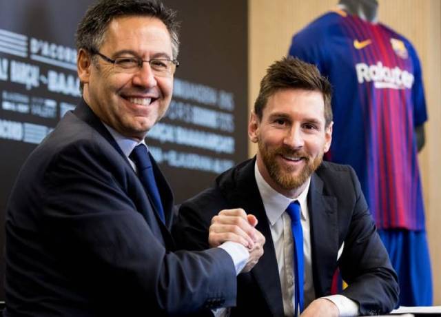 maria Bartomeu and lionel messi