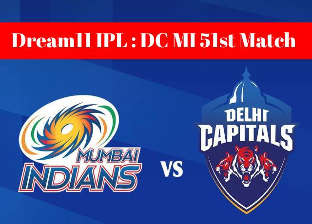 Dream11 IPL : DC MI 51st match live streaming & score