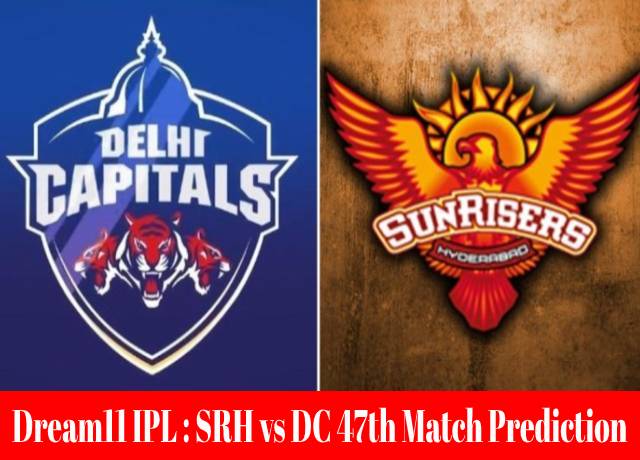 Dream11 IPL : SRH vs DC 47th Match Prediction