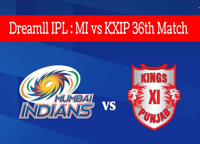 MI vs KXIP 36th match