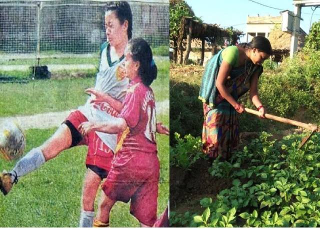 International football players are forced to sell wages and vegetables in the fields, no one is taking care