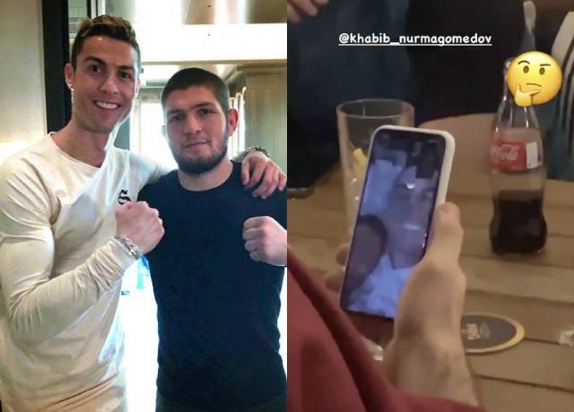 Ronaldo joined a facetime with Khabib Nurmagomedov