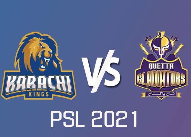 PSL 2021 : KRK vs QTG 1st match live score & streaming