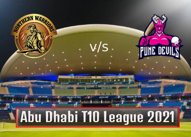 T10 League 2021 : 21th Match, Northern Warriors vs Pune Devils live streaming