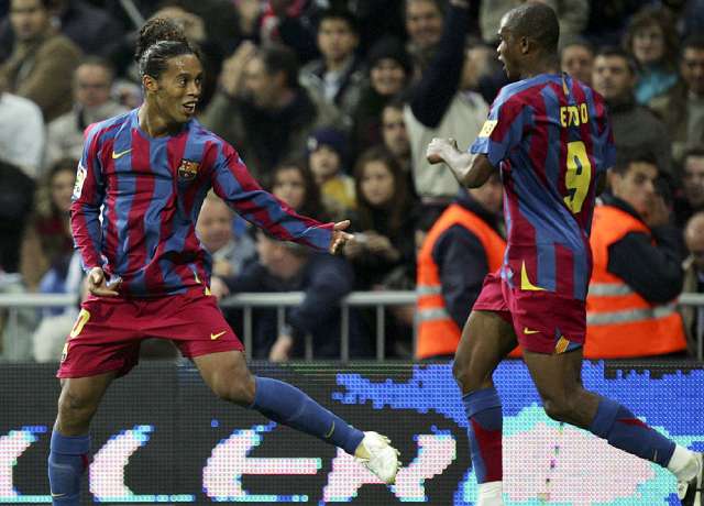 Ronaldinho and Samuel Eto’o