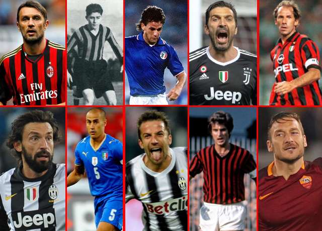 Top 10 greatest Italian players of all time