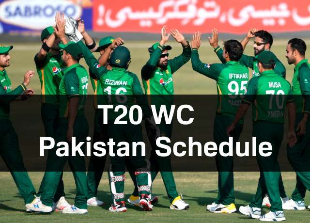 T20 World Cup: Pakistan Schedule, Squad, Time & Date