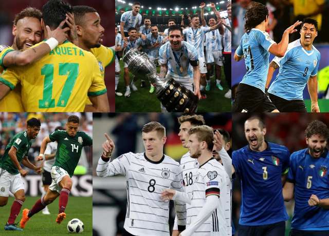 Top 10 National Teams With Most International Trophies