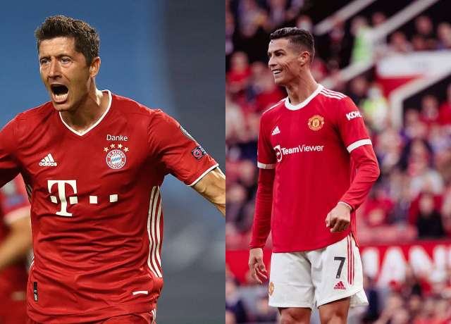 Robert Lewandowski and Cristiano Ronaldo