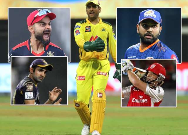 Top 5 players with most matches as captain in IPL