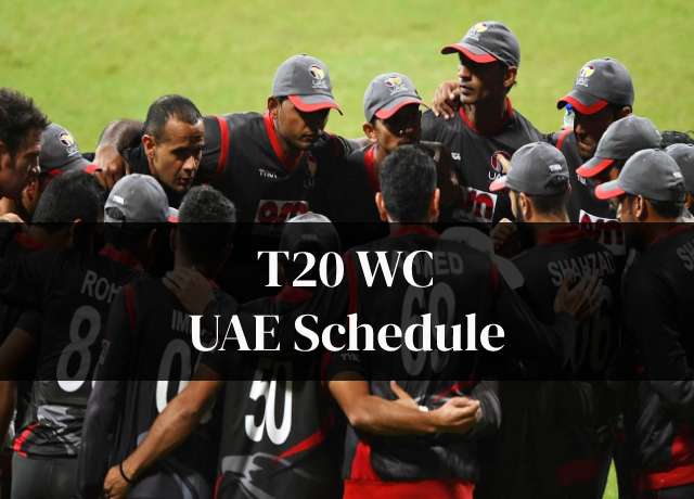 T20 World Cup 2022: UAE Schedule, Squad, Time & Date