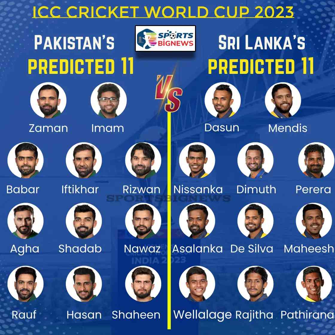 PAK vs SL Dream11 Prediction, Playing 11, Team Analysis ODI World Cup 2023