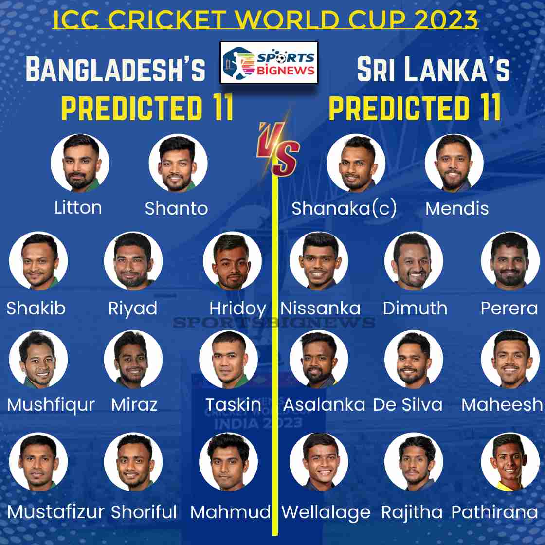 Cricket World Cup 2023: BAN Vs SL, Dream11, Free Live Stream